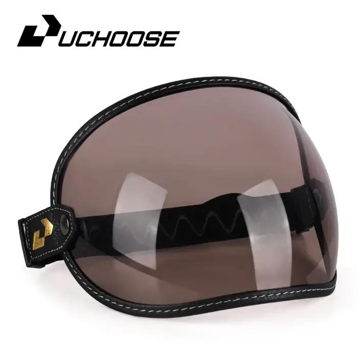 Lunettes de moto rétro visage ouvert vintage bouclier à bulles visière lentille multicolor pour femmes hommes unisexe occasions spéciales