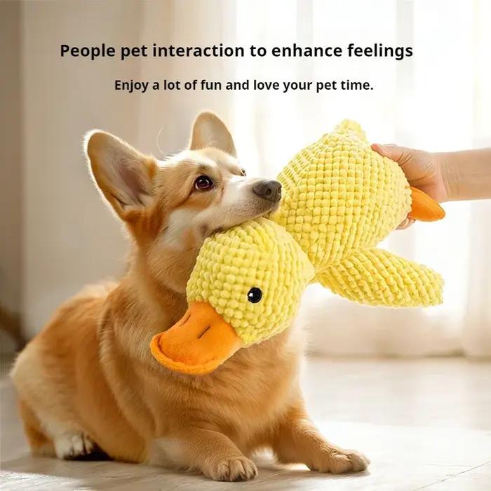 Canard Confort : un jouet pour chien durable qui imite les sons de mastication, conçu pour un temps de grincement calme et heureux.