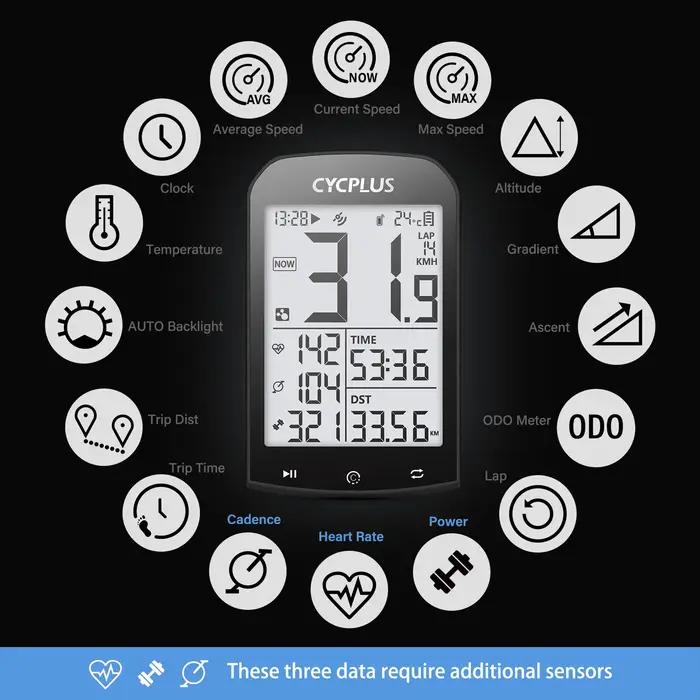 GPS Vélo Ordinateur Sans Fil CYCPLUS M1 Étanche Compteur De Vitesse Odomètre ANT + Bluetooth5.0 Vélo
