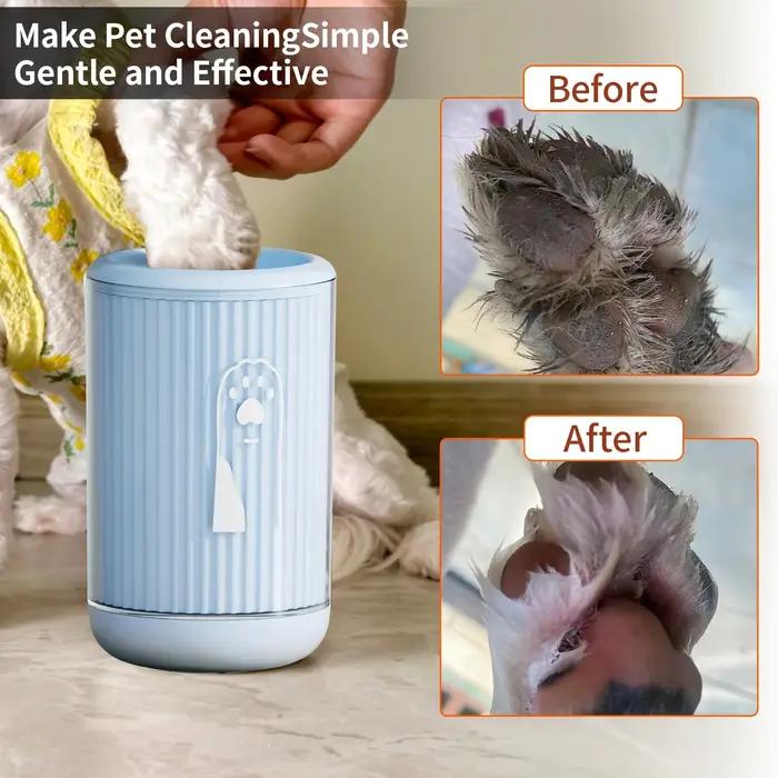 Gobelet de lavage pour pattes de chien 2-en-1 avec serviettes de séchage silicone robuste pour chiens de petite et grande taille occasions spéciales promenades nature