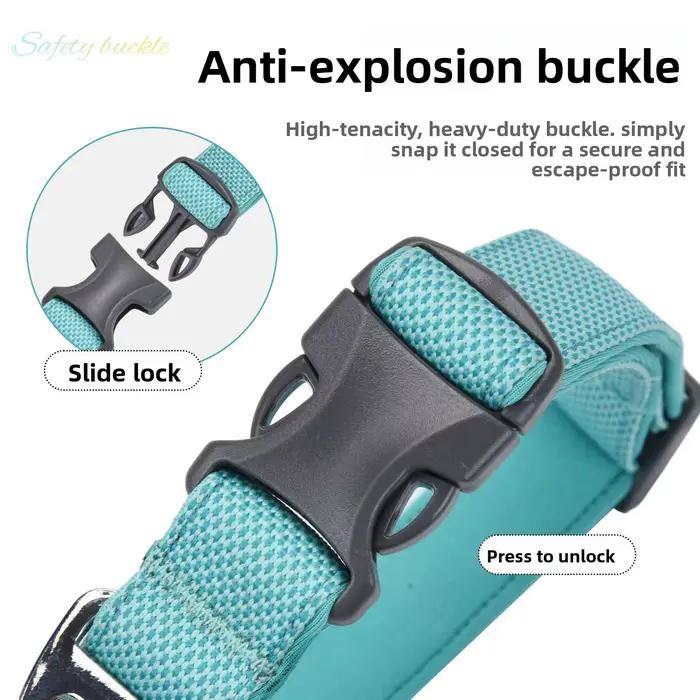 Nouveau collier pour chien, anneau de cou pour animaux de compagnie, pour chiens de taille moyenne et grande, anti-explosion, réglable, en nylon confortable