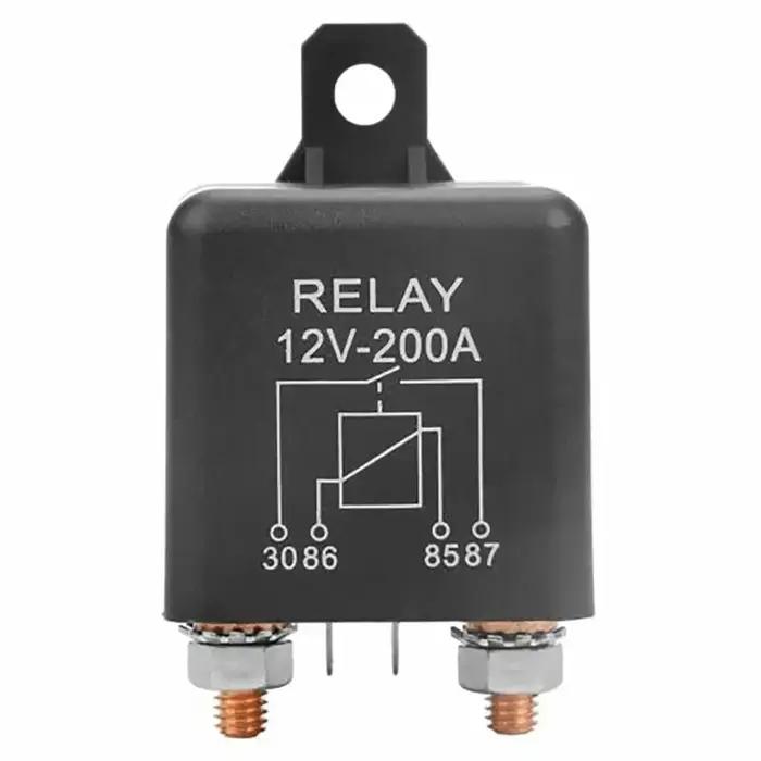 Relais de commutation de batterie universel 12V 200a, démarrage à 4 broches, double isolateur de bat