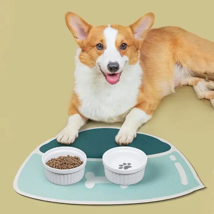 Tapis d'alimentation pour chien