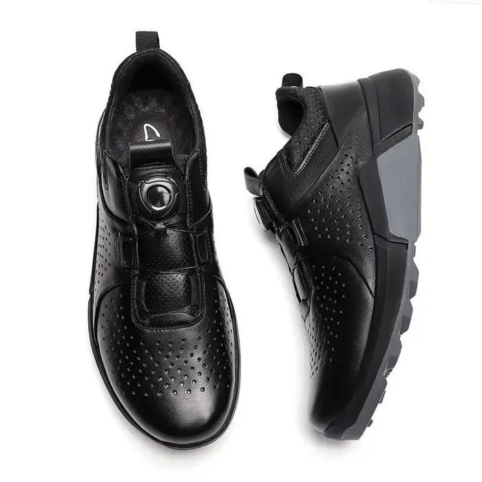 Chaussures de golf professionnelles pour hommes, baskets en cuir respirantes, chaussures de sport co