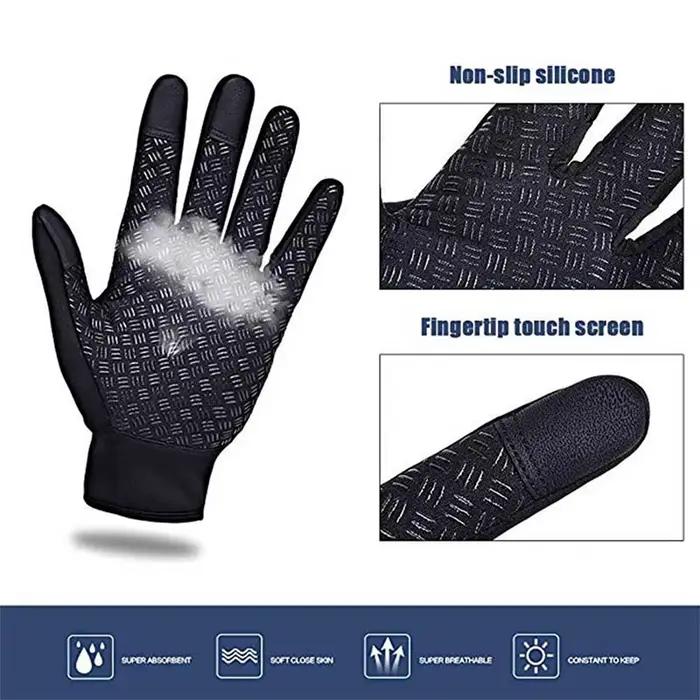 Gants d'hiver pour hommes imperméables coupe-vent froid