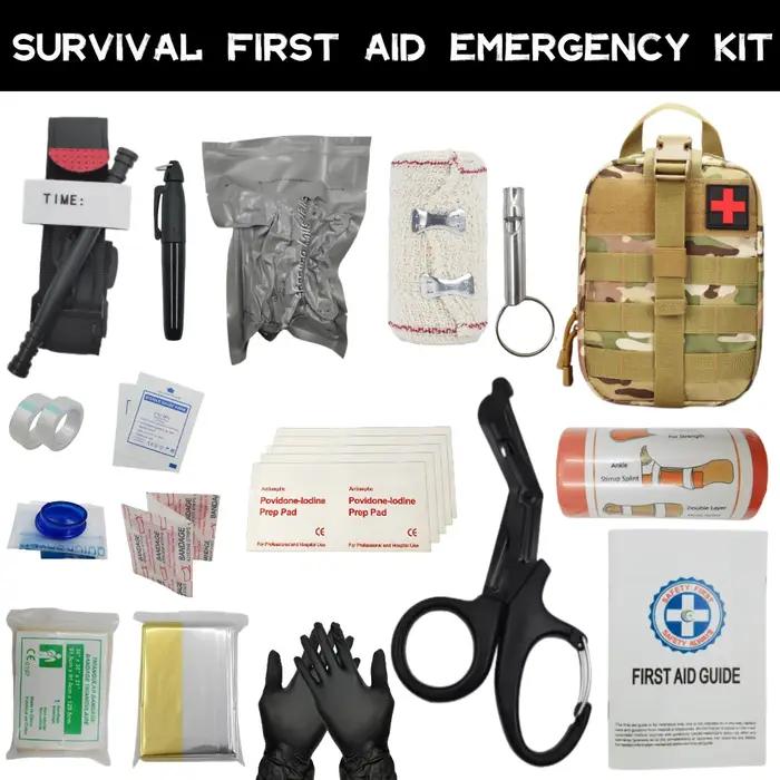 Trousse de premiers secours de survie, ensemble de survie, trousse d'urgence pour équipement extérieur Molle, trousse de traumatologie, camping randonnée, aventure IFAK