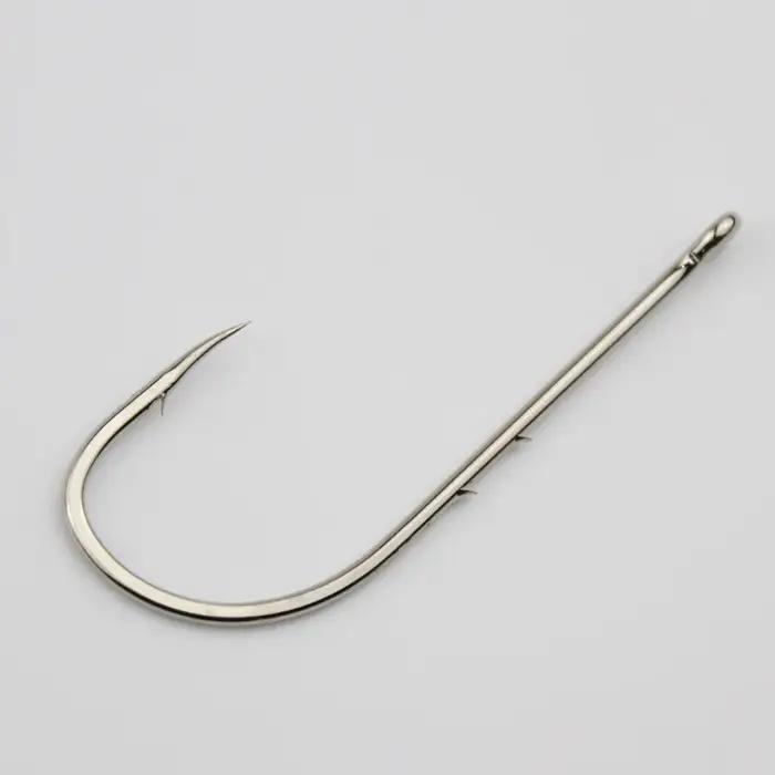 50pcs hameçon de pêche à tige longue 1 # -12 # Boîte de matériel de pêche avec appâts étroits, en