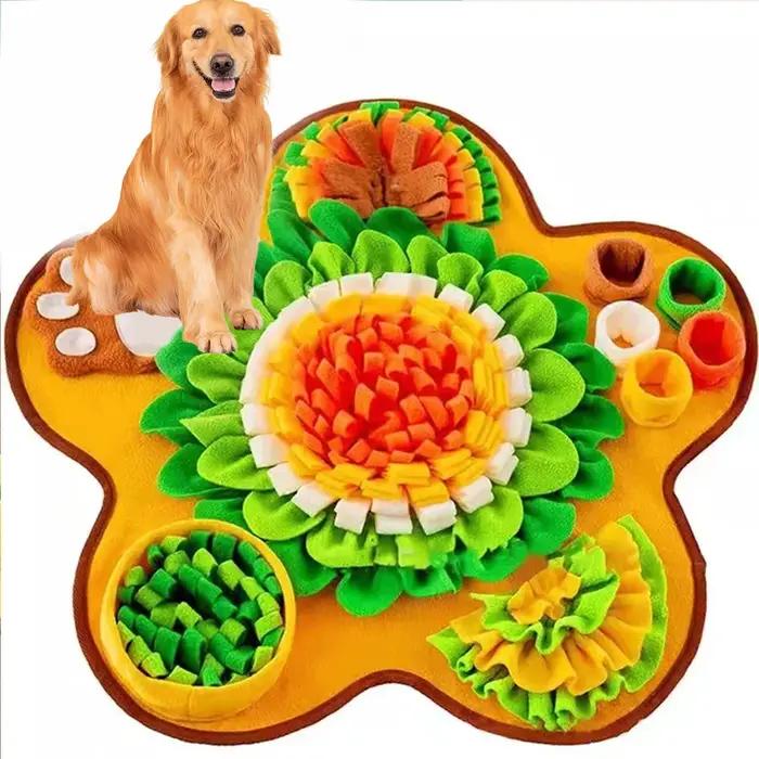 Nouveau produit compétences de recherche de nourriture naturelle encourageant le reniflard intérieur extérieur soulagement du Stress tapis de reniflage pour animaux de compagnie pour chiens