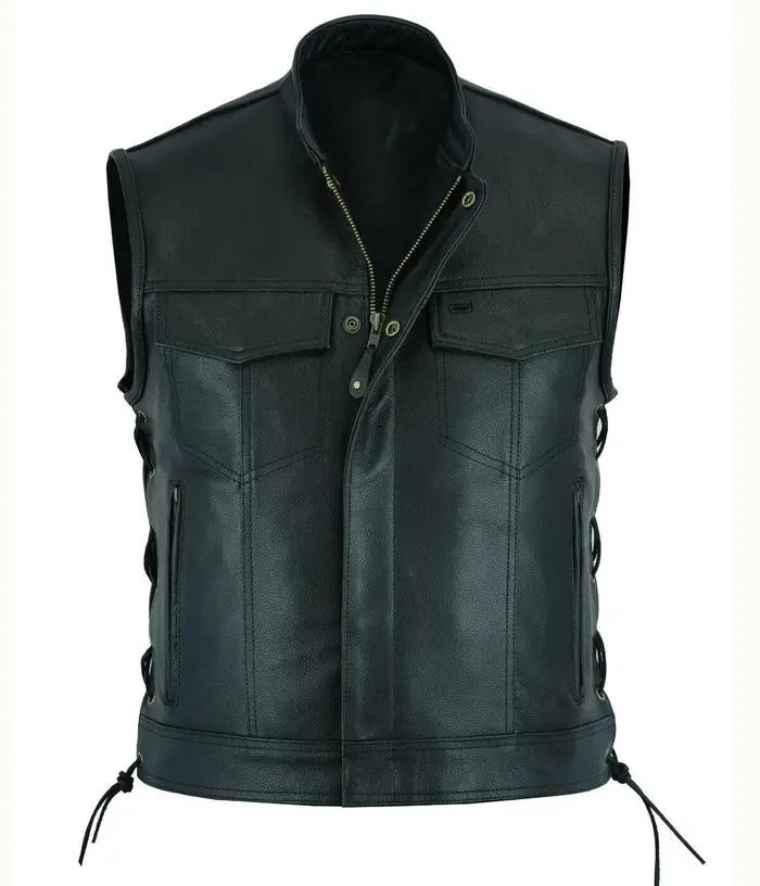 Gilet en cuir Punk mode manteau décontracté moto