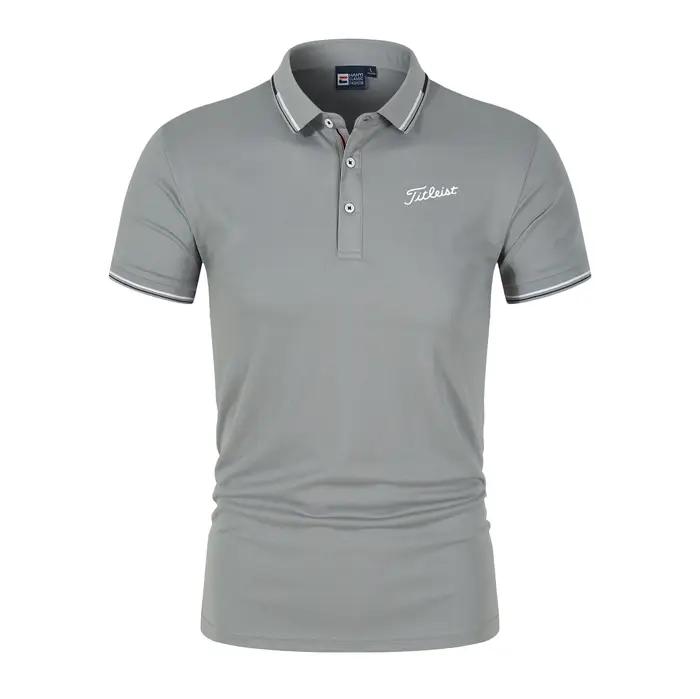 Polo décontracté uni à manches courtes pour homme 2026 – T-shirt d'été tendance, confortable et poly