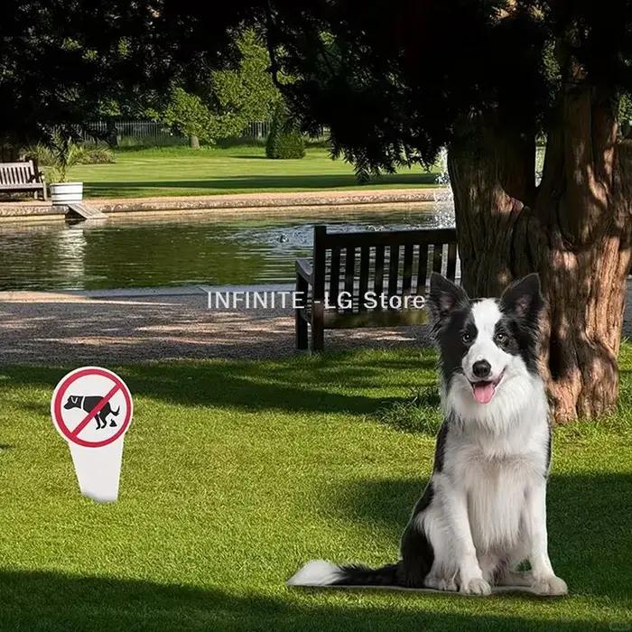 Panneau en plastique « Interdiction de crottes de chien » – Avertissement de propreté pour jardin
