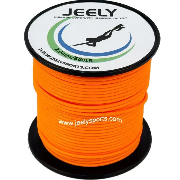 Noyau UHMWPE de 2mm 10m avec corde de gaine de couverture Uhmwpe pour ligne de pêche sous-marine