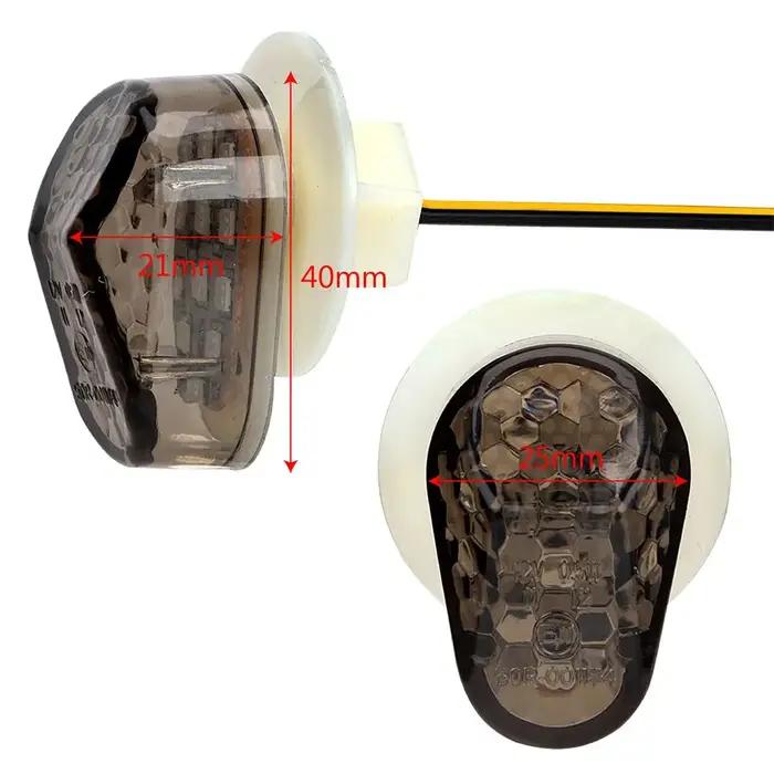 Feux de freinage LED pour motos, 12V, 2 pièces, clignotants, feux arrière, accessoires de moto pour