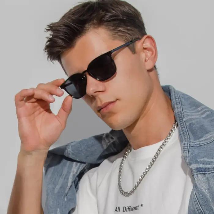 Petites lunettes de soleil carrées colorées rétro Y2K hip hop UV400 - Mixte tendance chasse urbaine