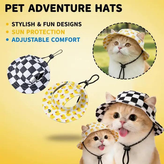 Chapeau pour chien à imprimé mignon pour chiens de petite et moyenne taille