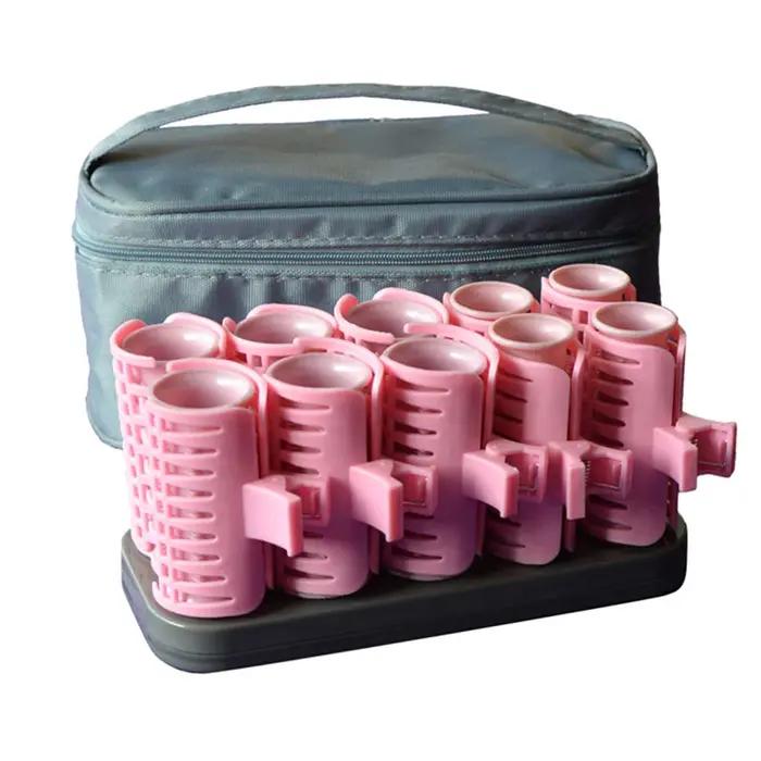 Bigoudis électriques pour frange et coiffure polyvalente en plastique rouge violet pour jeunes filles et femmes occasions spéciales coiffage à domicile et voyage
