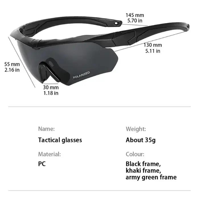Lunettes tactiques militaires CS Airsoft lunettes de tir coupe-vent HD à 3 lentilles lunettes de sécurité pour motocross moto alpinisme occasions spéciales