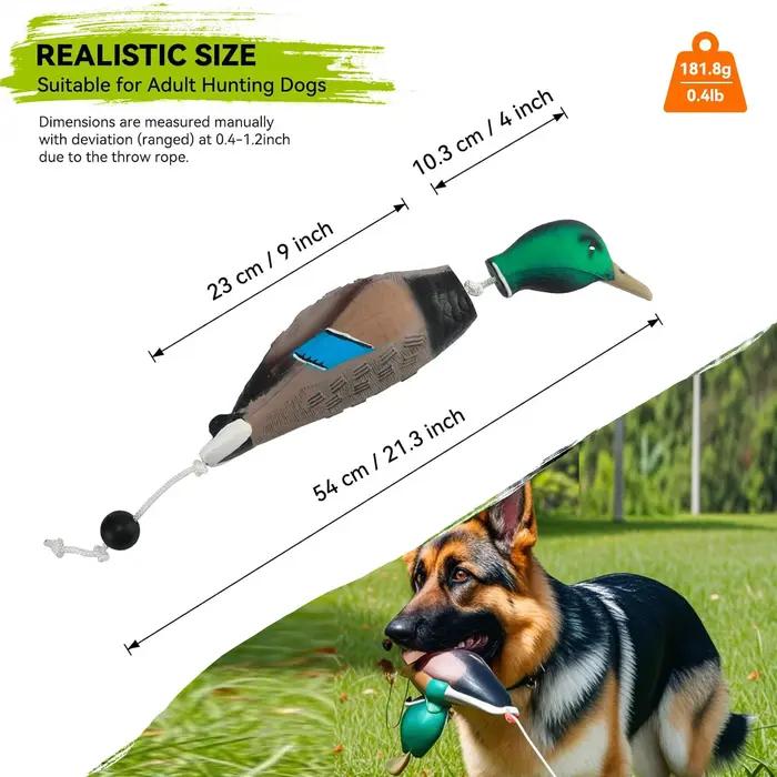 Leurre canard mort flottant pour entraînement chiens de chasse - Bumper durable pour retrievers - Gibier d'eau