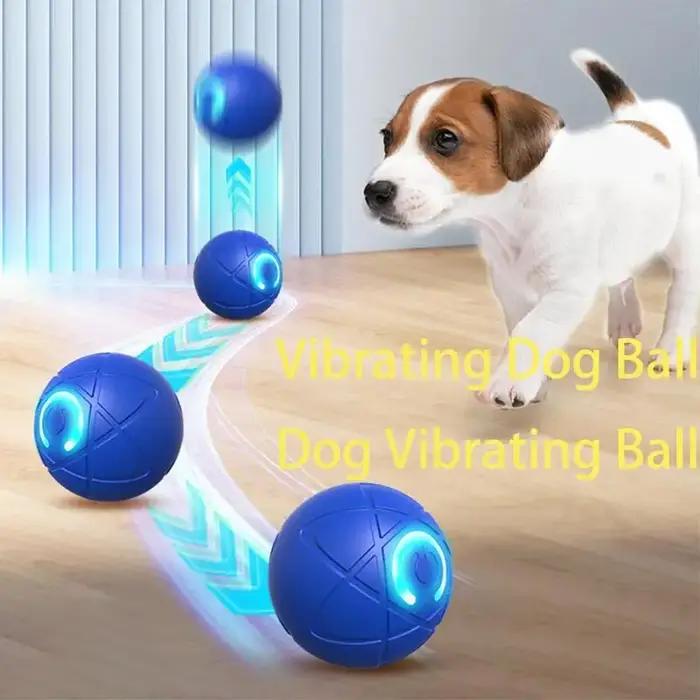 Boule roulante automatique en polaire pour chiens, jouet interactif et sécuritaire pour extérieur, occasions spéciales et quotidienne