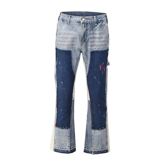 Jean évasé vintage pour homme Y2K Streetwear