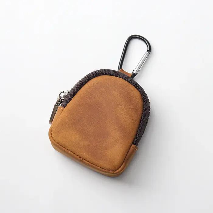 Mousqueton en cuir PU multicolore rétro mini porte-monnaie porte-clés portefeuille unisexe style décontracté polyvalent pour femmes et hommes occassions spéciales et quotidiennes