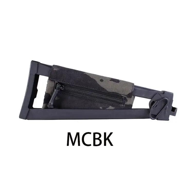 Poche de crosse tactique AK pour chasse - Support batterie arrière et rangement accessoires de fusil