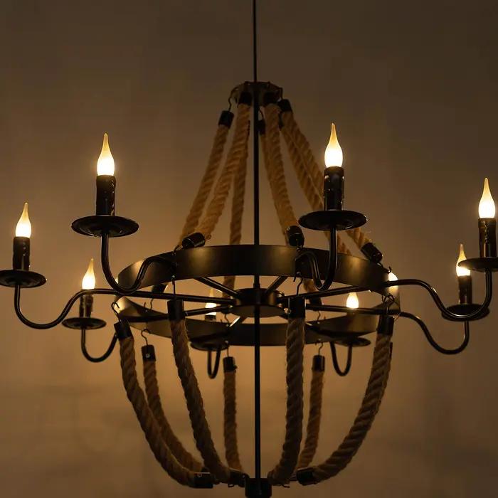 Ampoule LED E14 bougie 220V 110V C22 givrée rétro filament vintage décoration maison luminaire