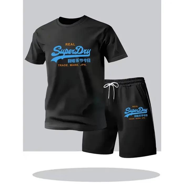 Ensemble Homme Été 2026 Nouveauté – T-shirt Décontracté + Short Deux Pièces Grande Taille Respirant