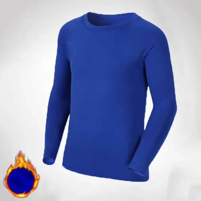 T-shirt de Compétition Compression pour Enfants Unisexe Polyester Tricoté Col Rond Occasions Spéciales Activités Sportives