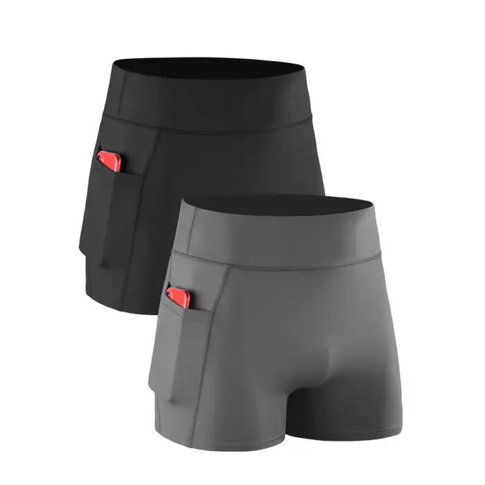 Short de Sport basique à séchage rapide pour hommes, couleur unie, respirant, évacuant l'humidité, B