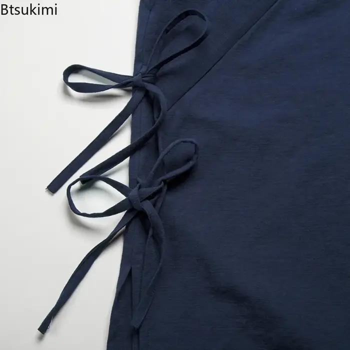 Vêtements traditionnels chinois Hanfu pour hommes 2026 – Veste sans manches en lin et coton