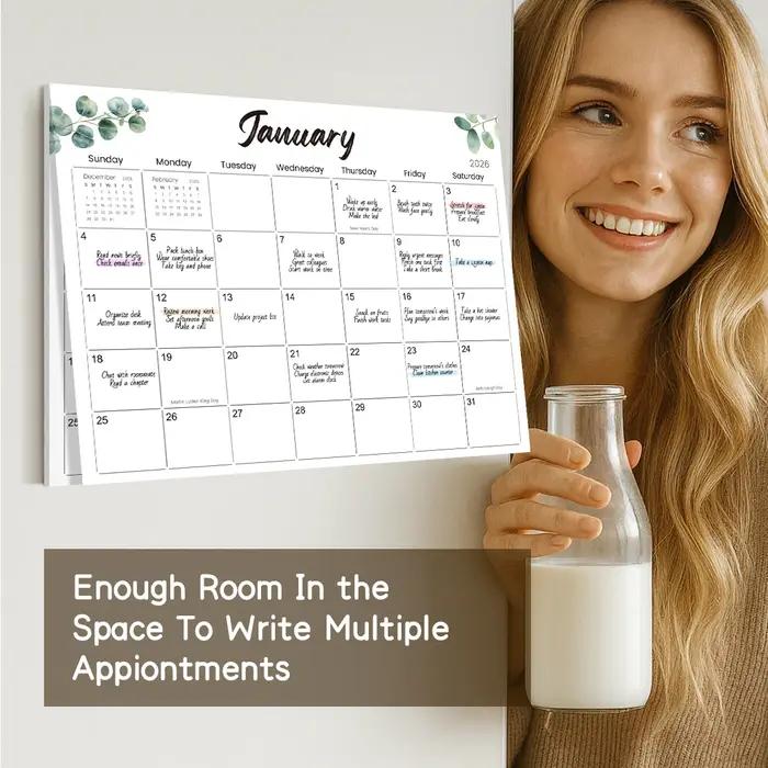 Calendrier magnétique 2026 pour réfrigérateur