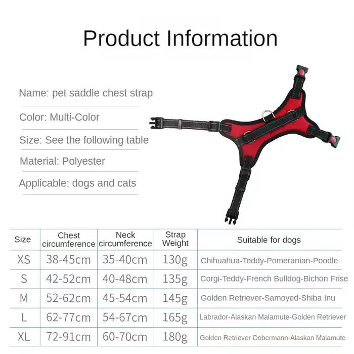 Harnais pour chien Durable réfléchissant réglable
