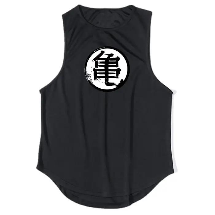 Japonais Anime tortue Script imprimé hommes vêtements de sport Fitness gilet séchage rapide musculat