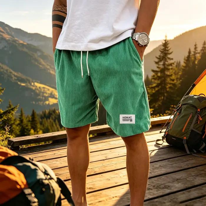 Shorts de sport décontractés - Pantalons amples à taille élastique avec cordon de serrage, respirants et à séchage rapide - Shorts en denim - Disponibles en plusieurs coloris