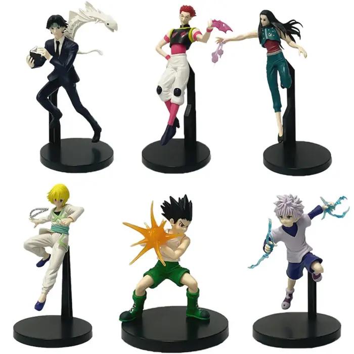 Ensemble de 6 figurines d'action Hunter X Hunter Gon Killua Kurapika Hisoka Chrollo Illumi modèle de collection en PVC jouets cadeaux occasions spéciales