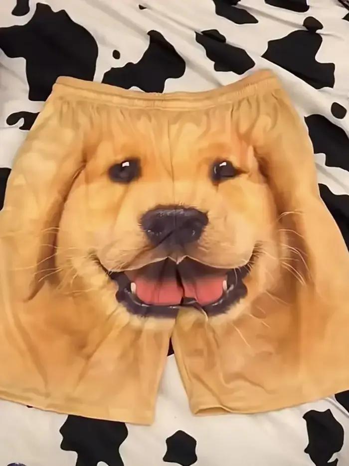 Pantalon de plage décontracté avec tête de chien Golden Retriever