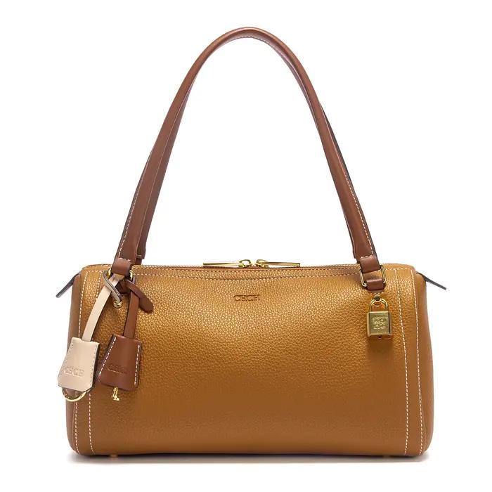 Sac Boston pour femmes automne nouveau sac à bandoulière marron Simple sac à main Texture de haute q