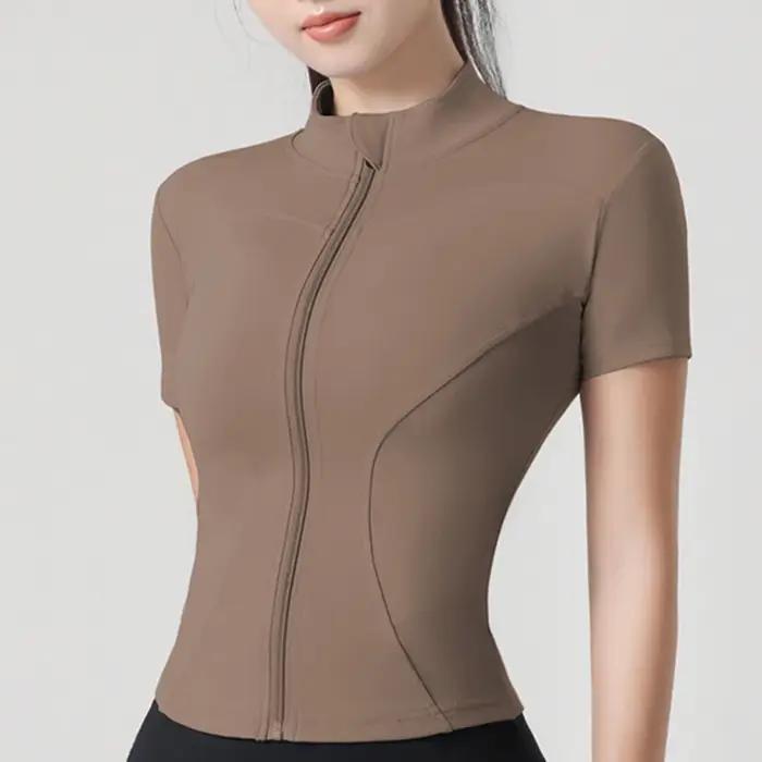 Femme yoga veste haute élastique