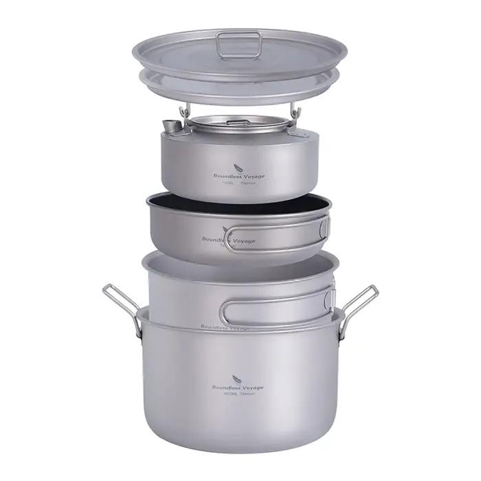 Batterie de cuisine de Camping en titane