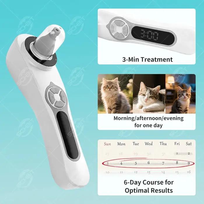 Nettoyeur d'oreilles à l'ozone pour chiens et chats soin des oreilles douces et efficaces soulagement des démangeaisons et hygiène des oreilles à domicile pour animaux de compagnie