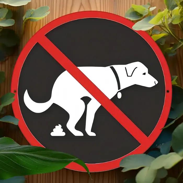 Panneau Interdiction d'Utilisation de Crottes de Chien | Panneau de signalisation robuste en alumi