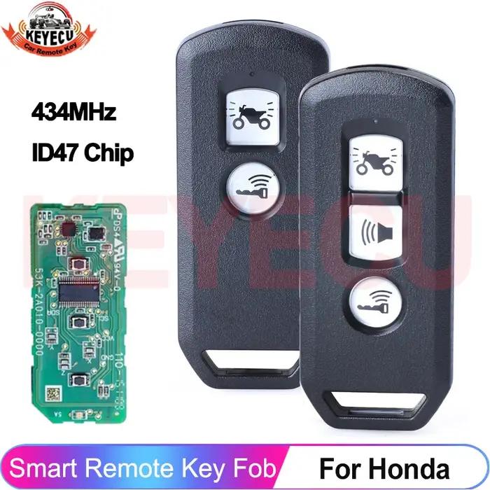 KEYECU – clé télécommande sans clé, 434MHz ID47, pour Honda K35V3 ADV SH 150 Forza 750 300 125 PCX15