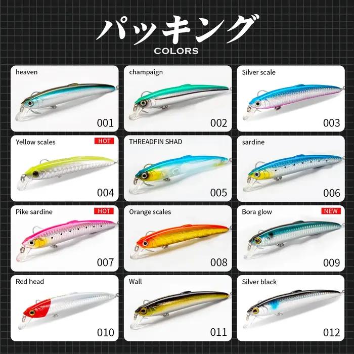 Leurre de pêche Hunthouse Saruna Minnow 90&125&147mm, Jerkbait flottant, leurre minnow dur pour bar,