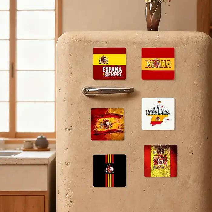Aimant de réfrigérateur avec drapeau d'Espagne