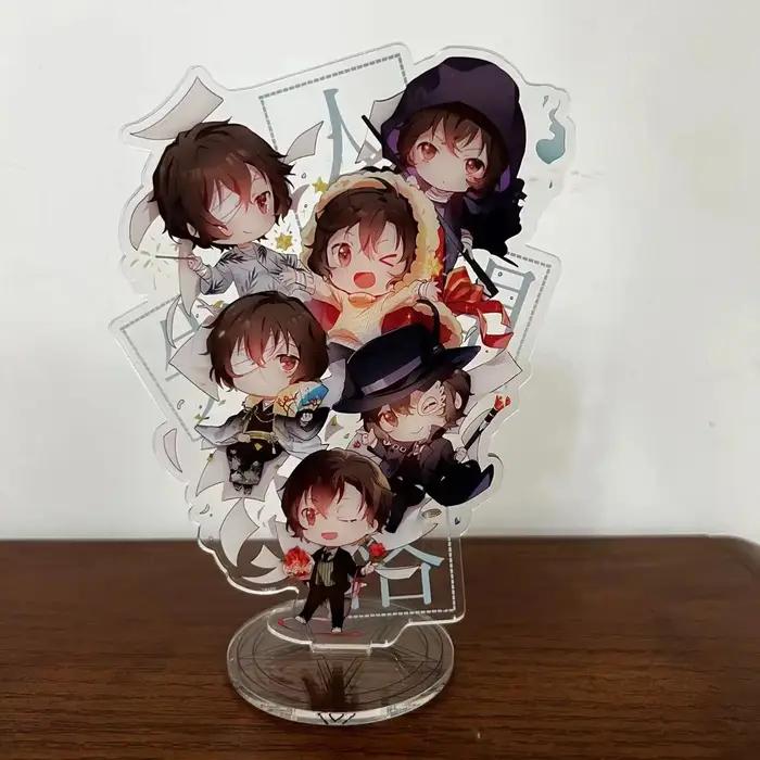 Bungou chiens errants 10th anniversaire support acrylique Figure Anime Dazai Osamu Nakahara Chuuya bureau debout plaque jouet