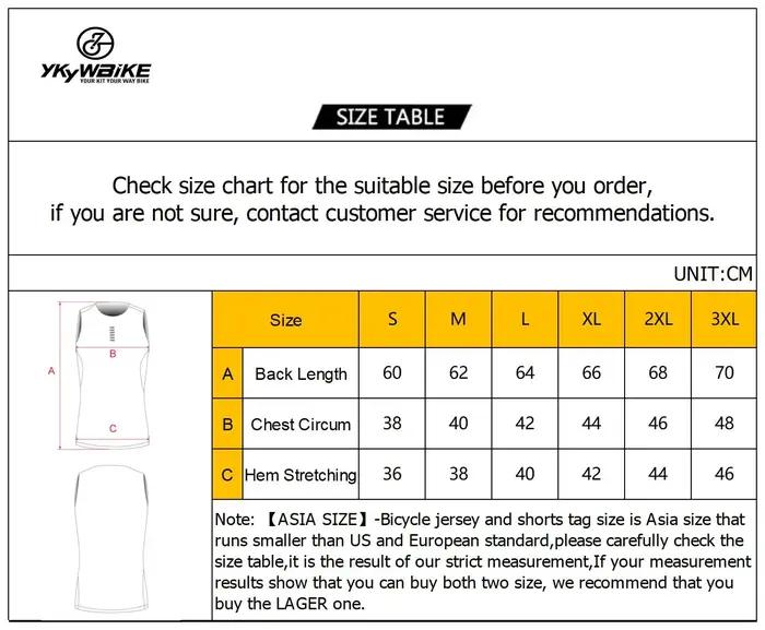 YKYWBIKE – maillot de corps sans manches pour hommes, couche de Base, séchage rapide, gilets de vélo