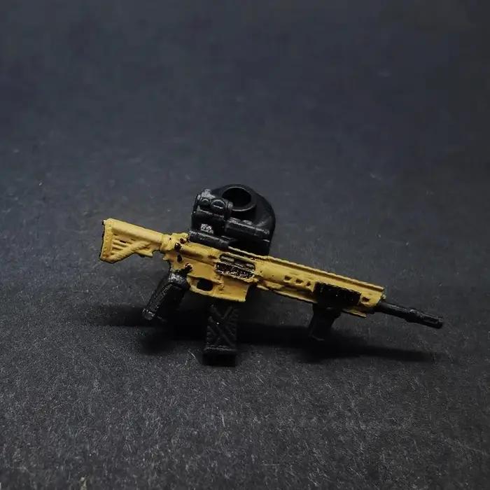 Figurines de soldats à l'échelle 1/50, version d'assaut HK416A8, armes de 4 cm, ne peuvent pas tirer, modèle en plastique