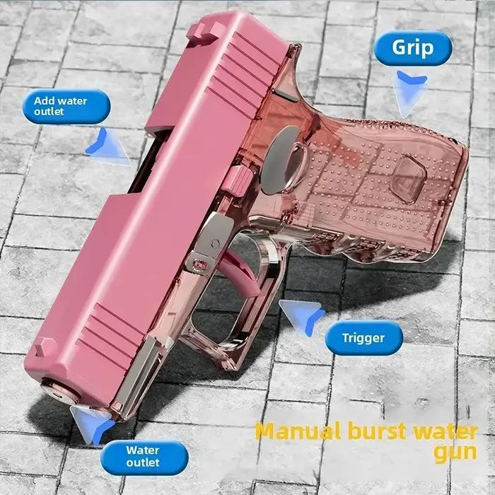 Mini pistolet à eau mécanique à tir continu, aigle du désert, petit pistolet d'été en plein air, plage, jouet pauvre, pistolet à eau pour enfants