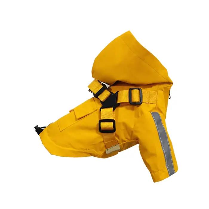 Imperméable réfléchissant pour chien avec harnais pour petits chiens